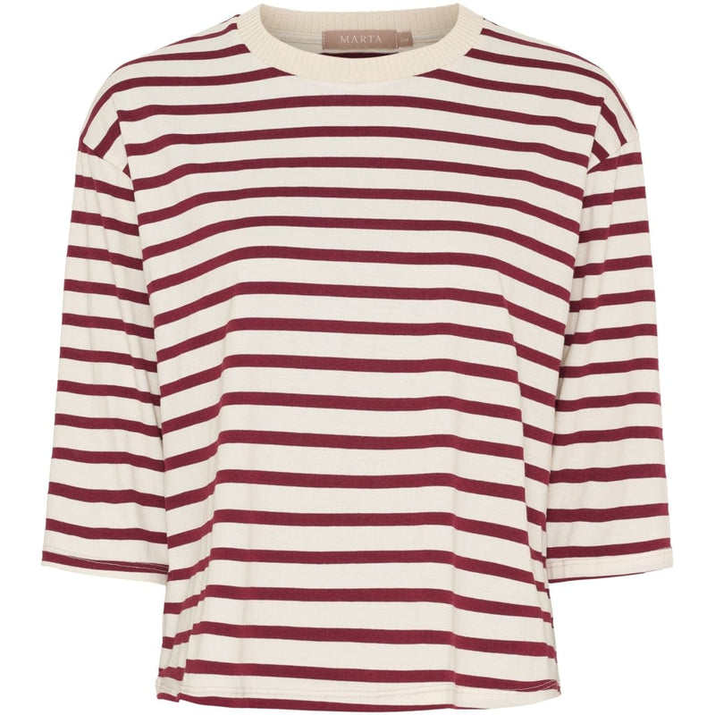Marta Brooklyn Tee - Beige/Bordeaux