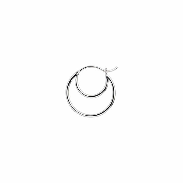 Stine a Double Creol Earring - Silver