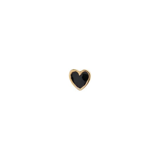Stine A Petit Love Heart - Black Enamel