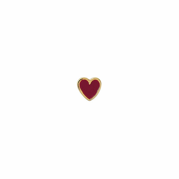 Stine a Petit Love Heart - Burgundy Enamel