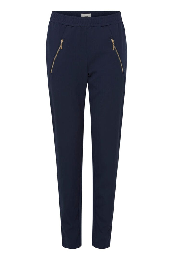 Pulz Kira High Waist Pant - Navy