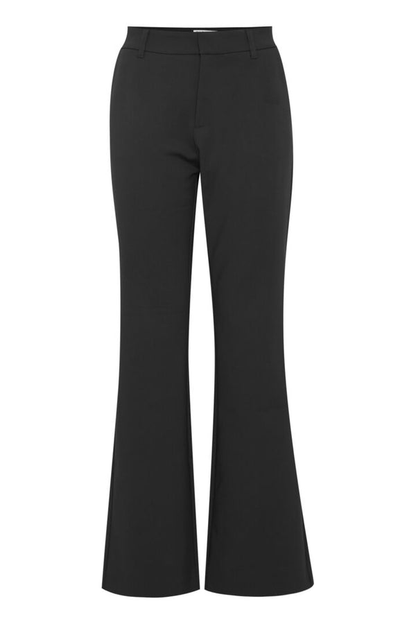 Pulz Bindy HW Pants Bootcut Leg - Black Beauty