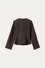 Noella N-Kasaundra LS Blazer - Chocolate