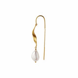 Stine a Long Twisted Earring With Baroque Pearl