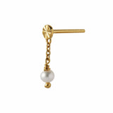 Stine A Tres Petit Etoile Earring White Pearl