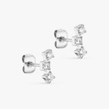 Wolff Three Crystal Earstud