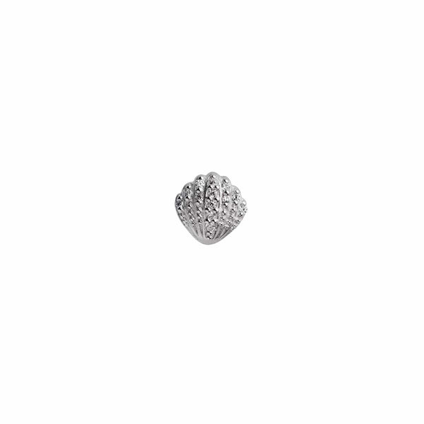 Stine A Tres petit vintage skell earring - silver