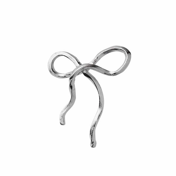 Stine A - Flow Bow Earring - Silver