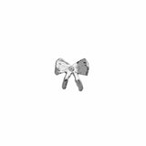 Stine A - Petit Bow Earring White stone  - Silver