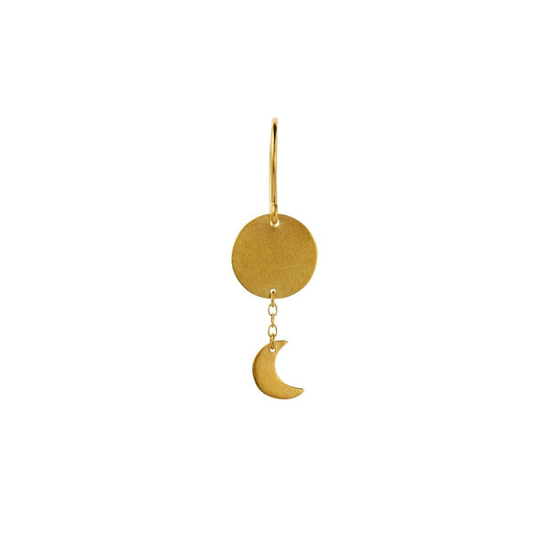 Stine a Sun And Moon Earring - Gold