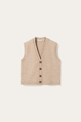 Noella N-Marilynn Knit Vest - Sand Melange