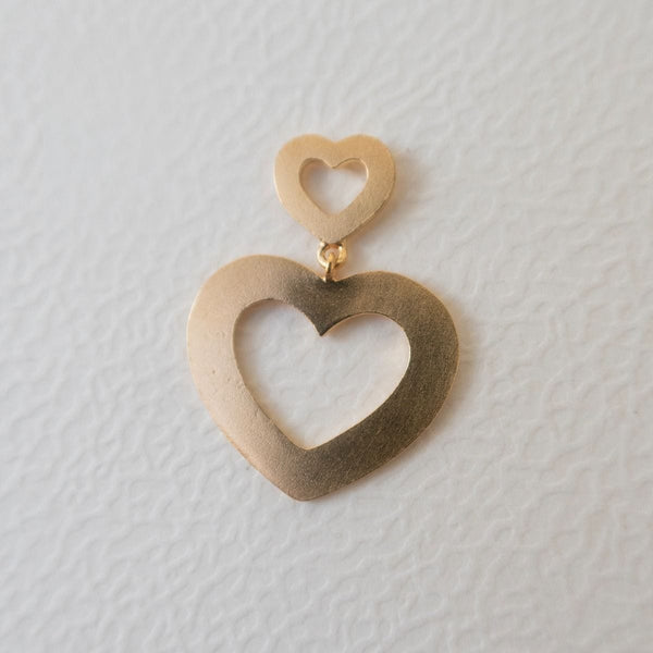 Stine a My Open Love Hearts Earring - Gold