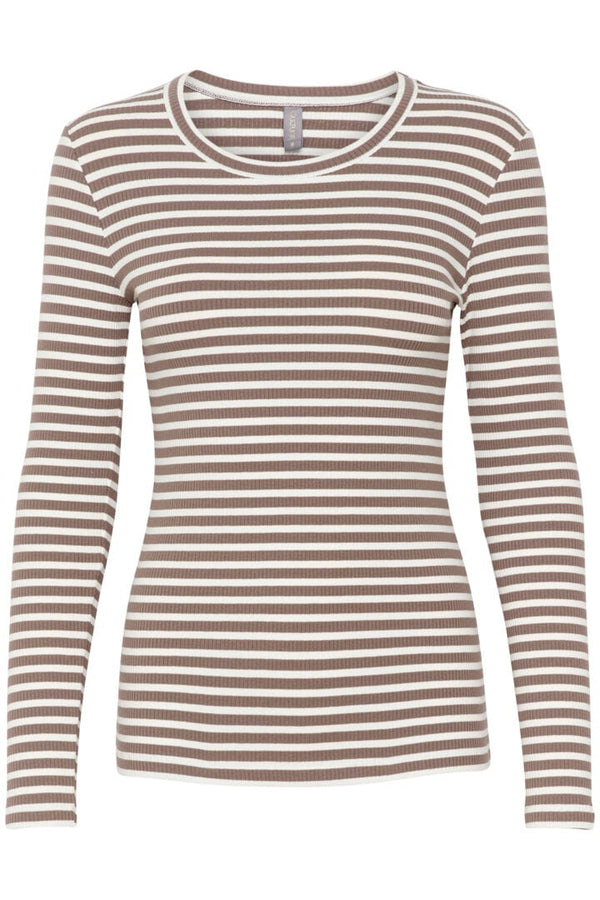 Culture Dolly LS T-shirt - Falcon/White Stripe