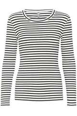 Culture Dolly LS T-shirt - Black/White Stripe