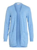 Vila Viril Open L/S Knit Cardigan - Blissful Blue