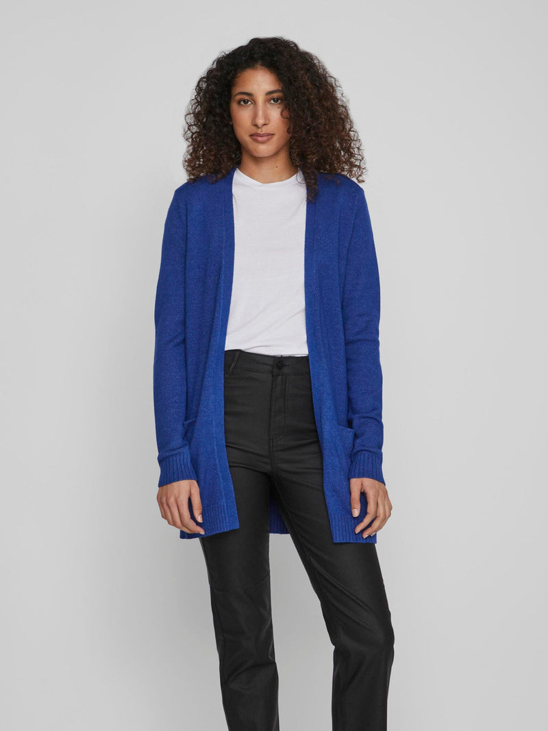 Vila Viril Open L/S Knit Cardigan - Maxarine Blue