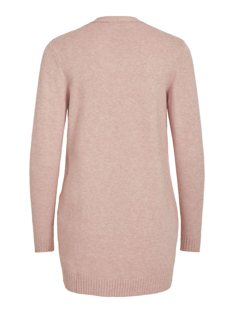 Vila Viril Open L/S Knit Cardigan - Misty Rose