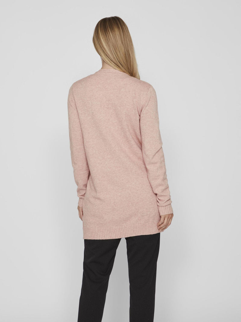 Vila Viril Open L/S Knit Cardigan - Misty Rose