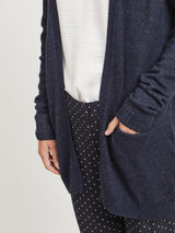 Vila Viril Open L/S Knit Cardigan - Total Eclipse