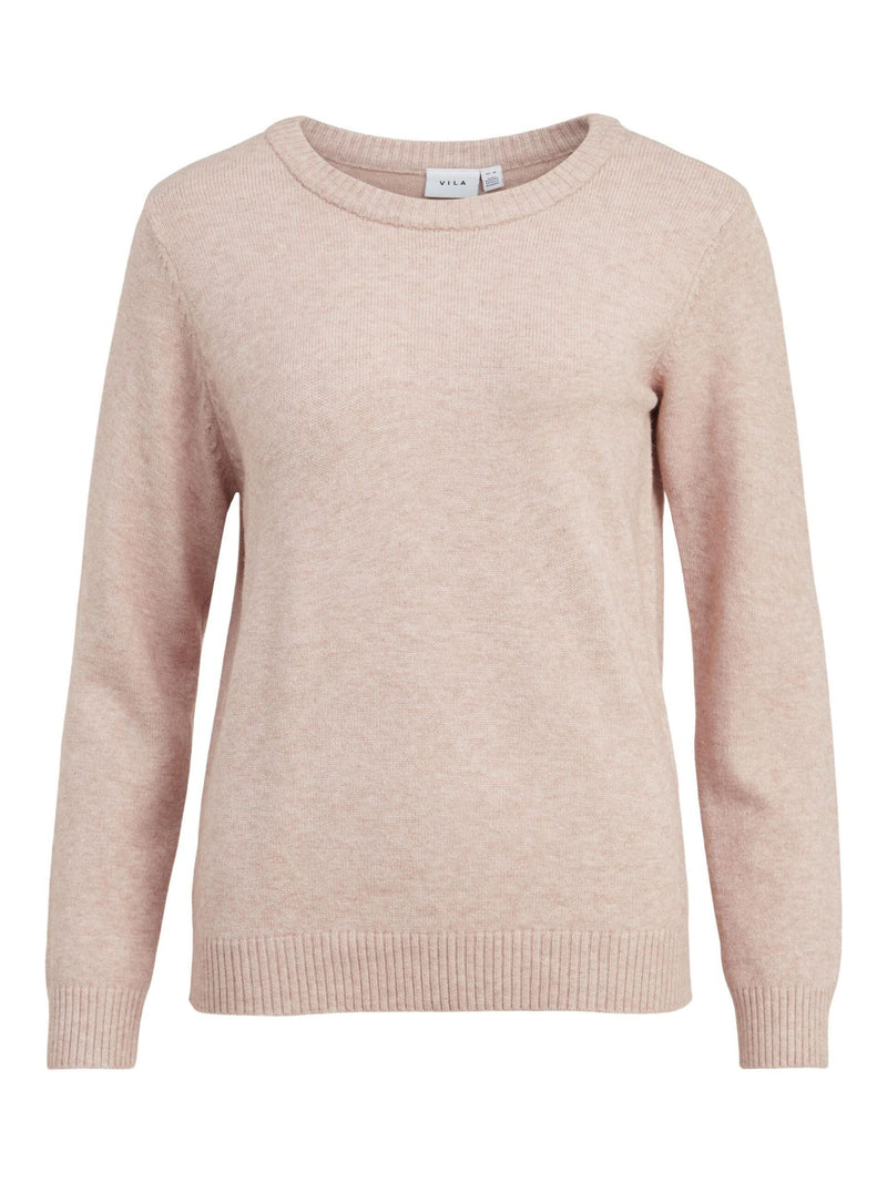 Vila O-neck Knit Top - Rose Misty