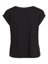 Vila Ellette satin top - Black