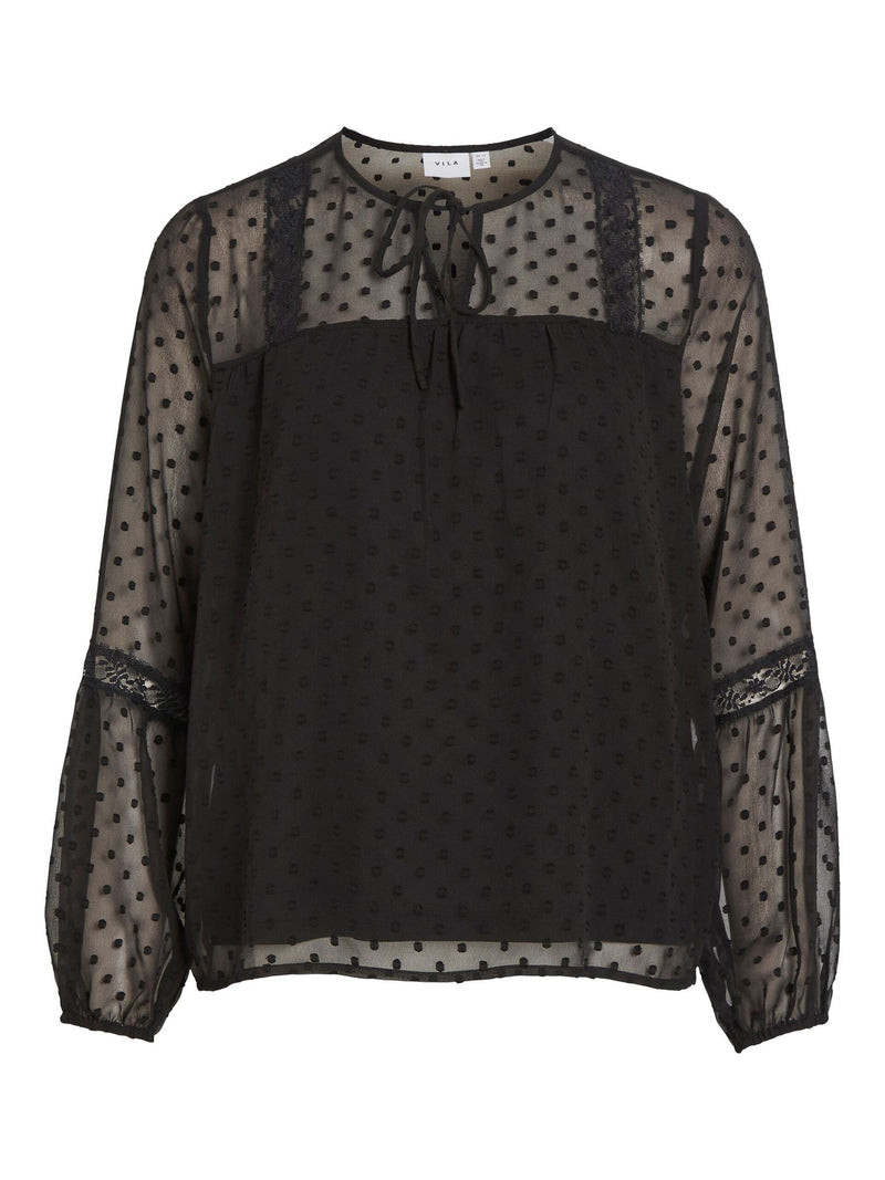 Vila Edee L/S Top - Black