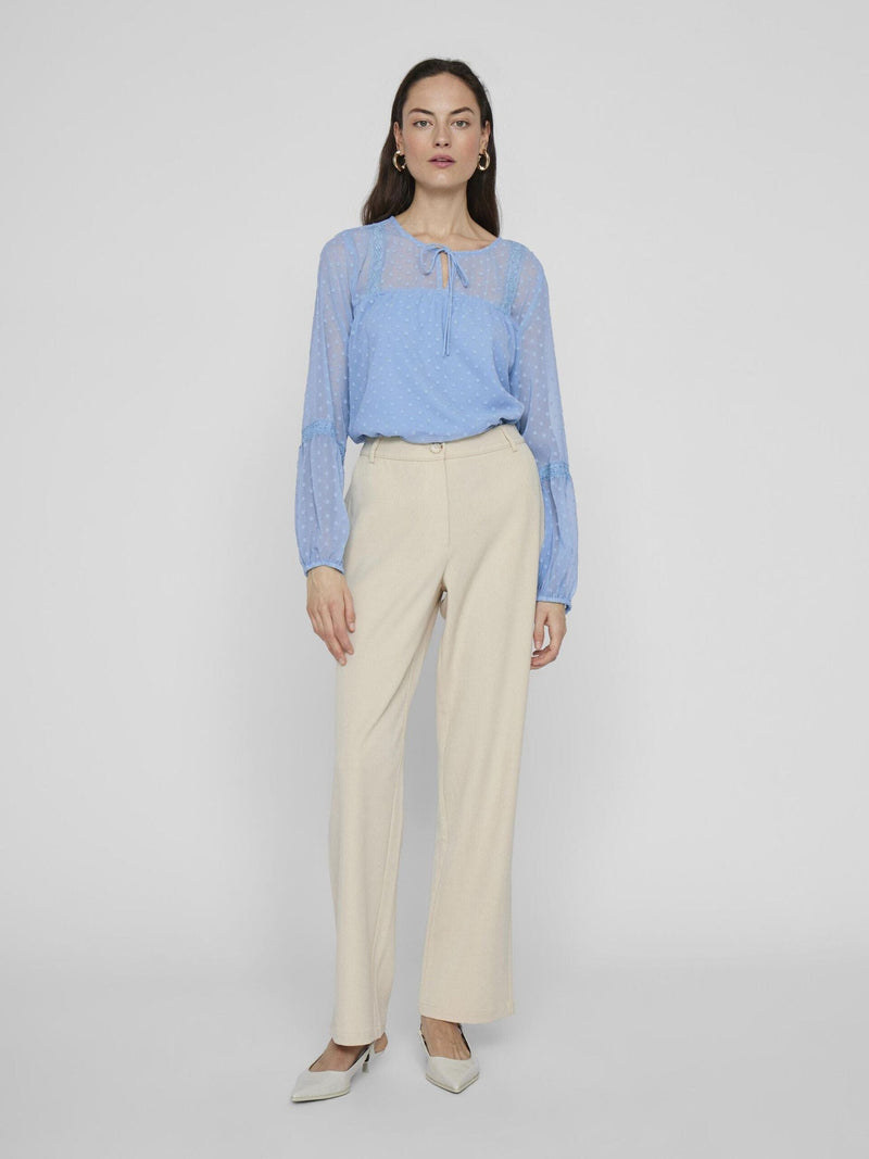Vila Edee L/S Top - Blissful Blue