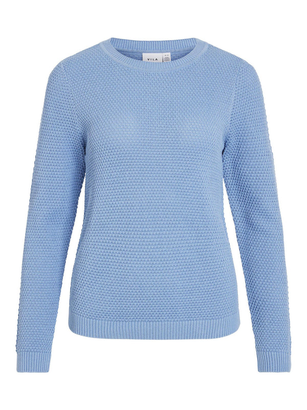 Vila Dalo O-Neck L/S Knit Top - Blissful