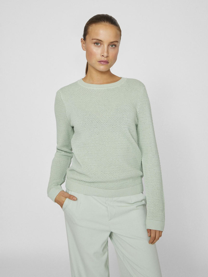 Vila Dalo O-Neck L/S Knit Top - Silt Green