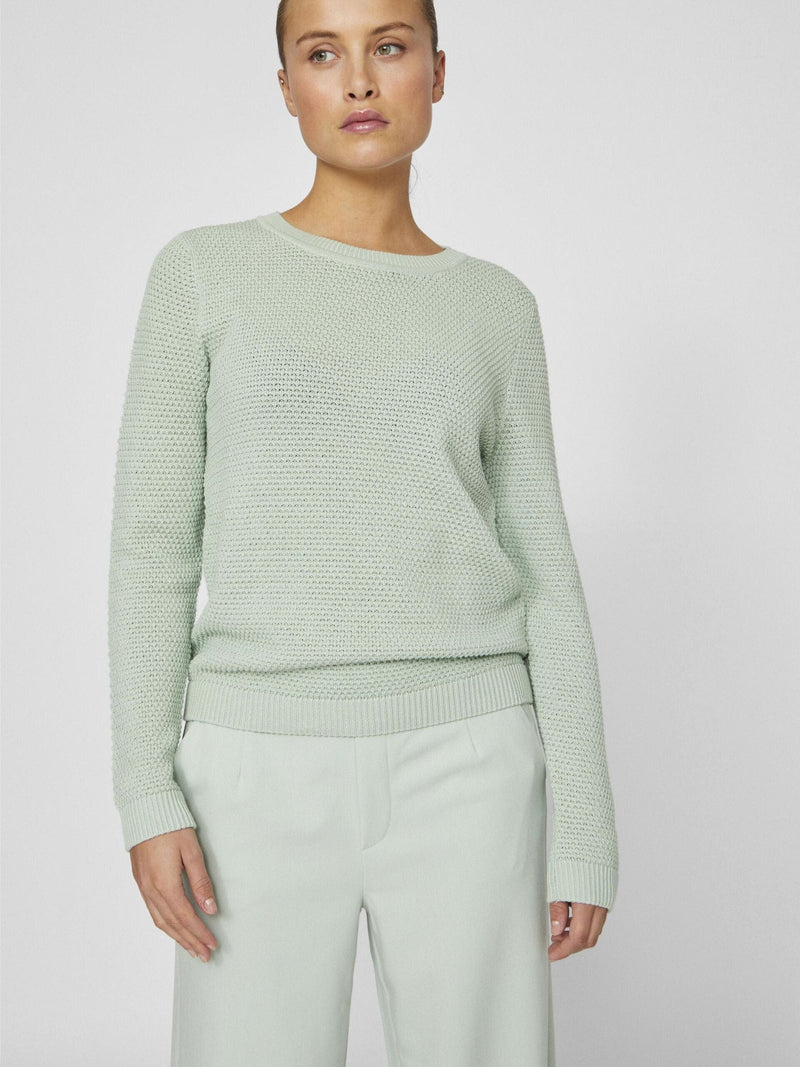 Vila Dalo O-Neck L/S Knit Top - Silt Green