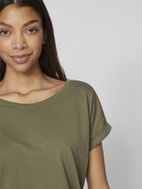 Vila Dreamers New Pure T-shirt - Dusty Olive