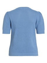 Vila Dalo O-Neck Knit Top - Blissful Blue