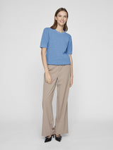 Vila Dalo O-Neck Knit Top - Blissful Blue