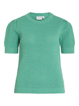 Vila Dalo O-neck S/S Knit Top - Green Spruce