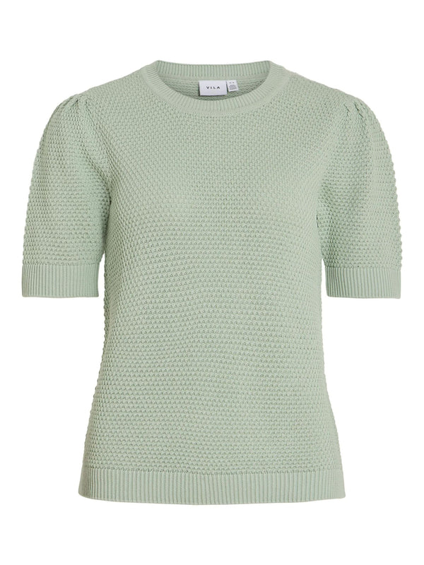 Vila Dalo O-Neck Knit Top - Silt Green