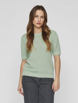 Vila Dalo O-Neck Knit Top - Silt Green