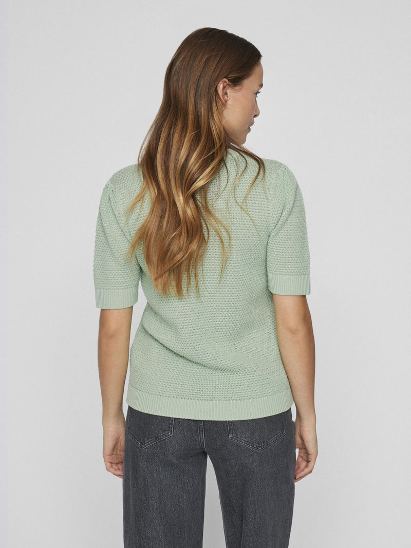 Vila Dalo O-Neck Knit Top - Silt Green