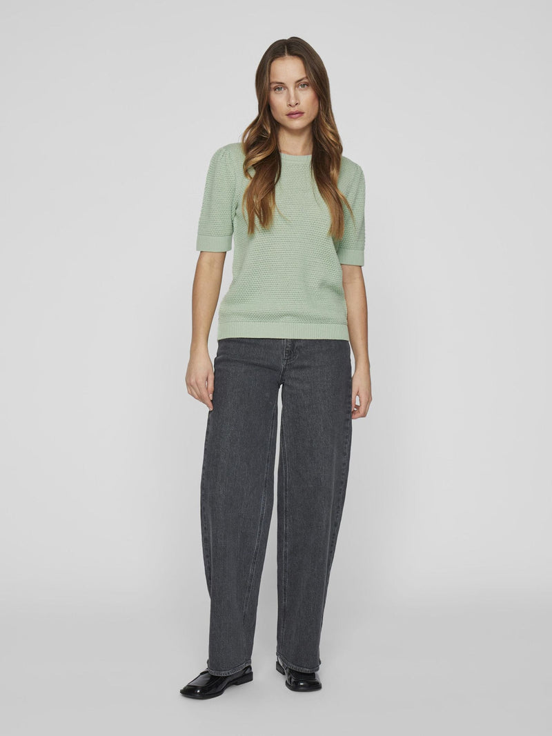 Vila Dalo O-Neck Knit Top - Silt Green