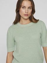 Vila Dalo O-Neck Knit Top - Silt Green