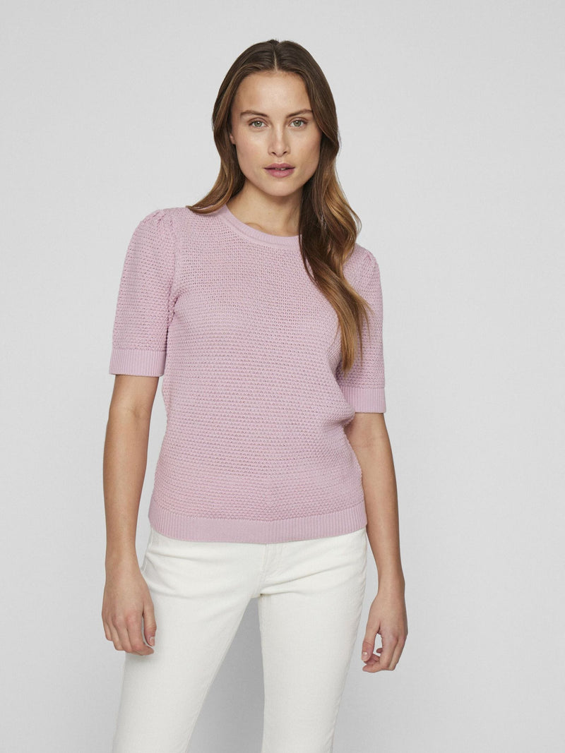 Vila Dalo O-Neck Knit Top - Orchid