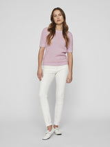 Vila Dalo O-Neck Knit Top - Orchid