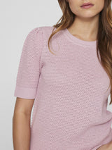 Vila Dalo O-Neck Knit Top - Orchid