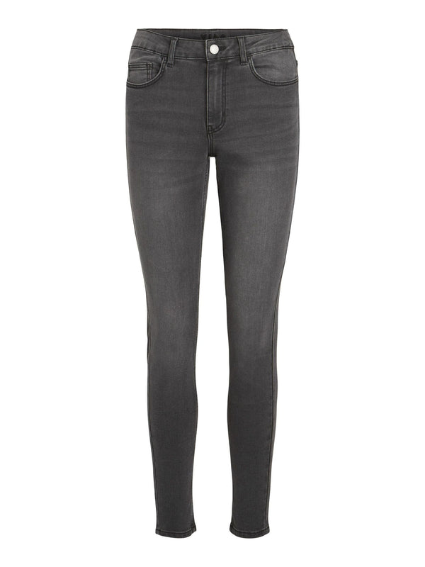 Vila Visarah RW Skinny Jeans - Grey Denim