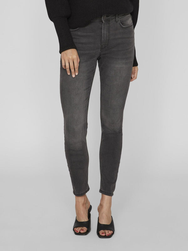 Vila Visarah RW Skinny Jeans - Grey Denim