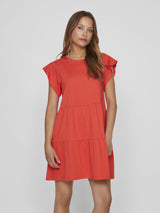 Vila Summer Dress - Poppy Red