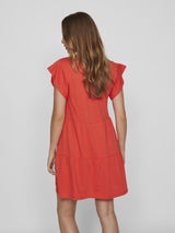 Vila Summer Dress - Poppy Red