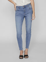 Vila sarah RW skinny Jeans - Medium Blue Demin