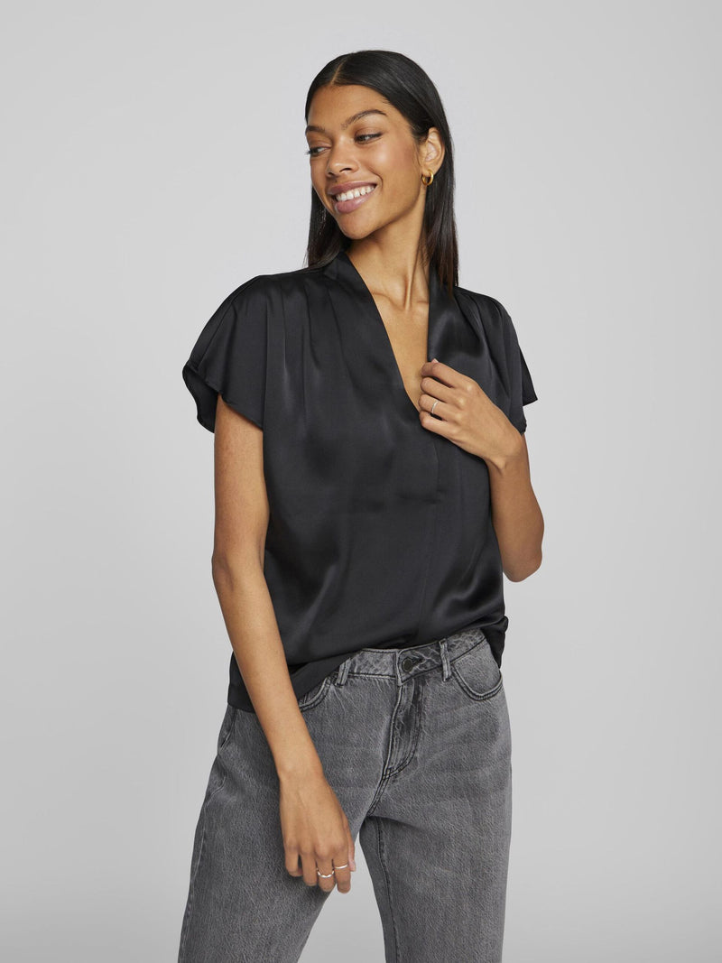 Vila Elma Sleeveless top - Black