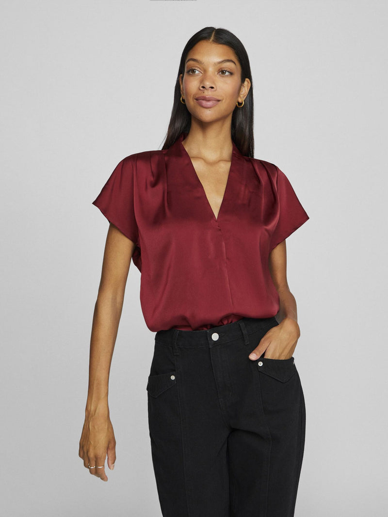 Vila Elma Sleeveless top - Cabernet