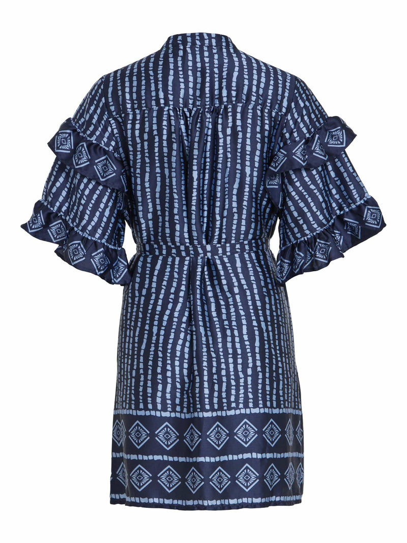 Vila kavas Frill Dress - Blue